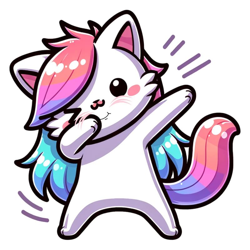 Cute cat dab mignon chat dab