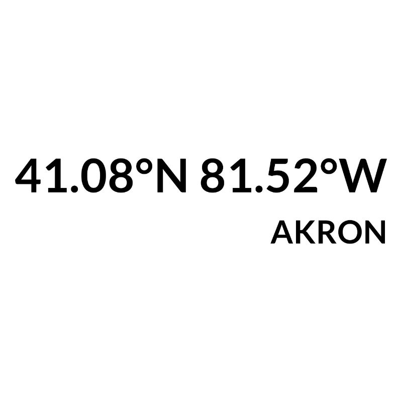 Akron, Ohio, USA Coordinates