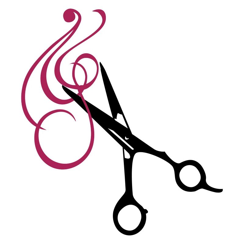 ciseaux de coiffeur et les cheveux bouclés /