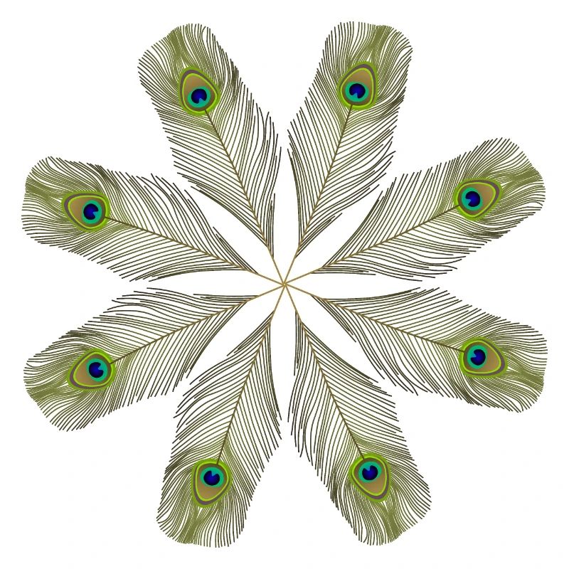 Peacock feathers mandala