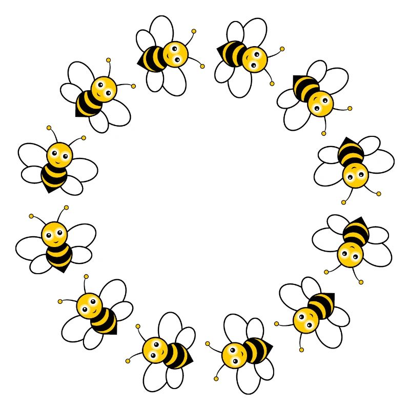Bees in a circle