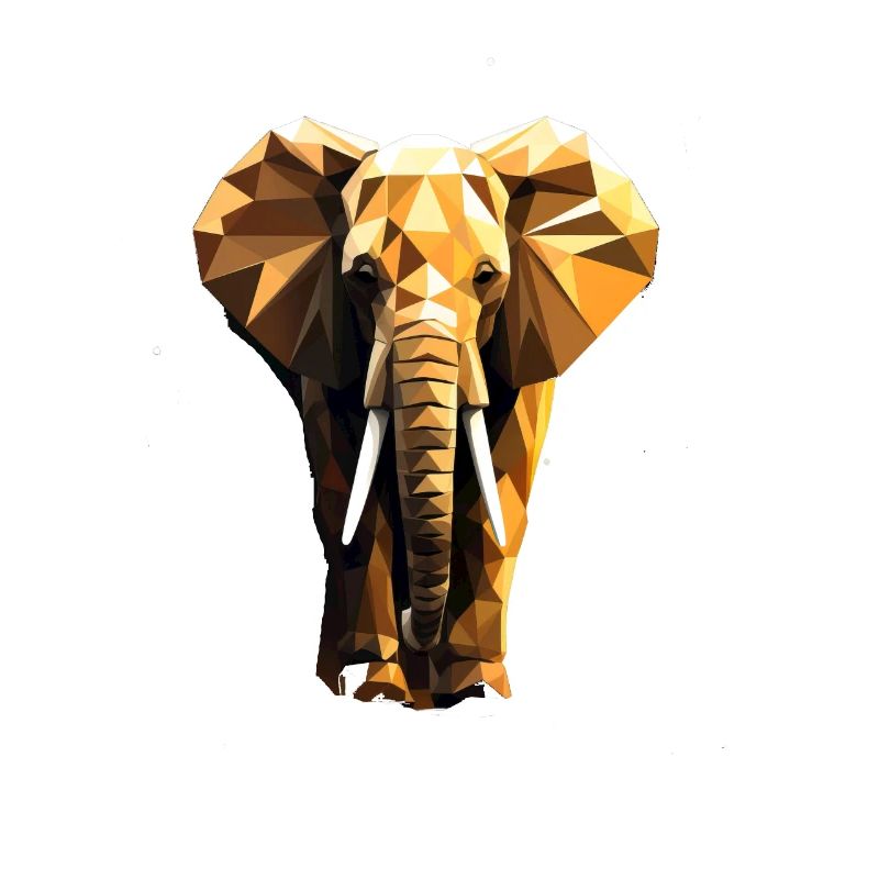 Geometric Style Elephant