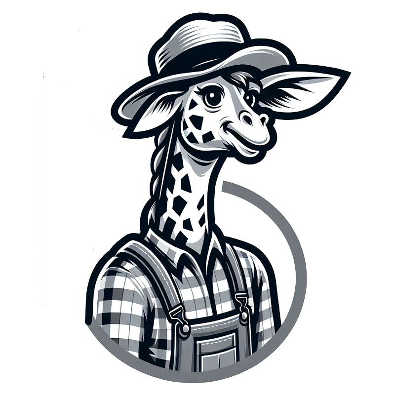 Fermier de girafe mignon