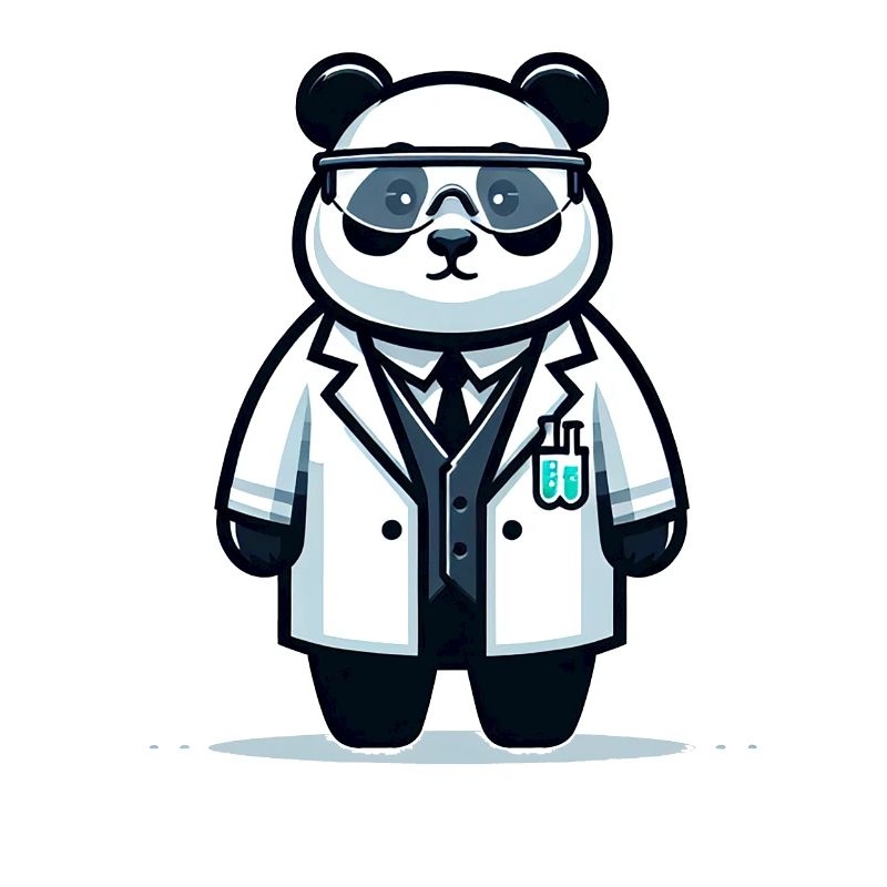 Cute Panda Scientist