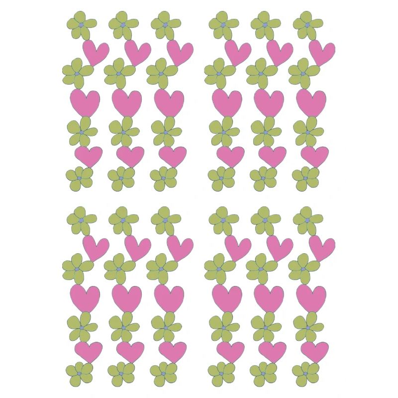 hearts flowers pattern