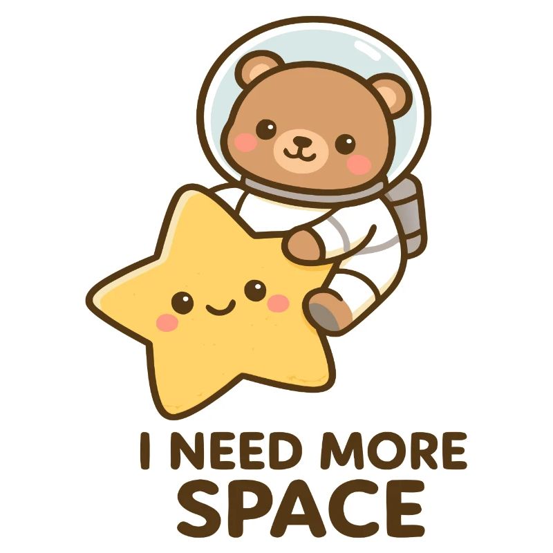 Ours en peluche spatial avec un ami étoile