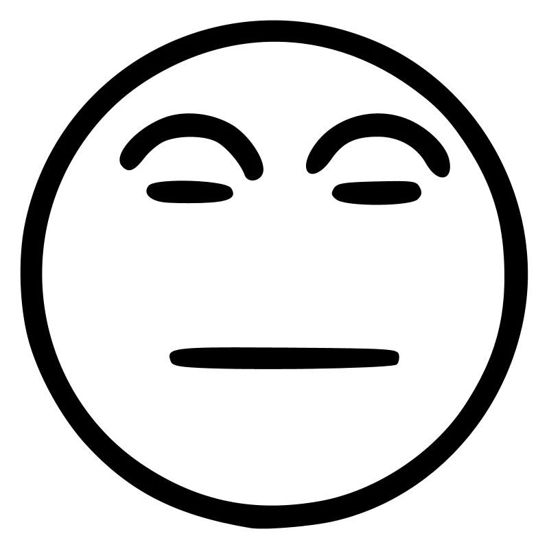 Emoji schets neutraal zwart