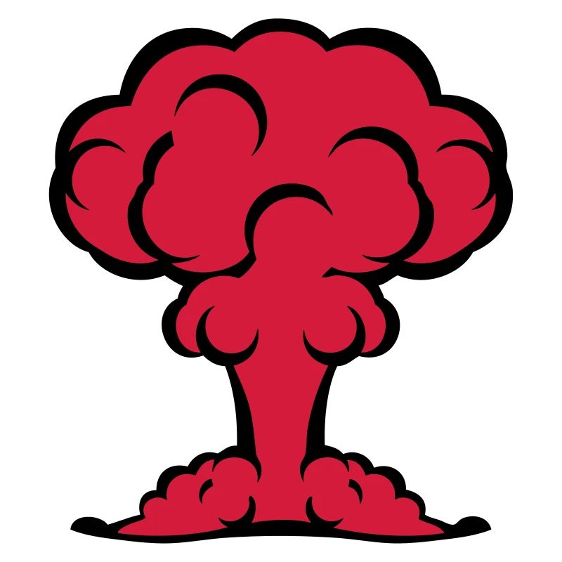 atomic nuclear mushroom bomb explosion