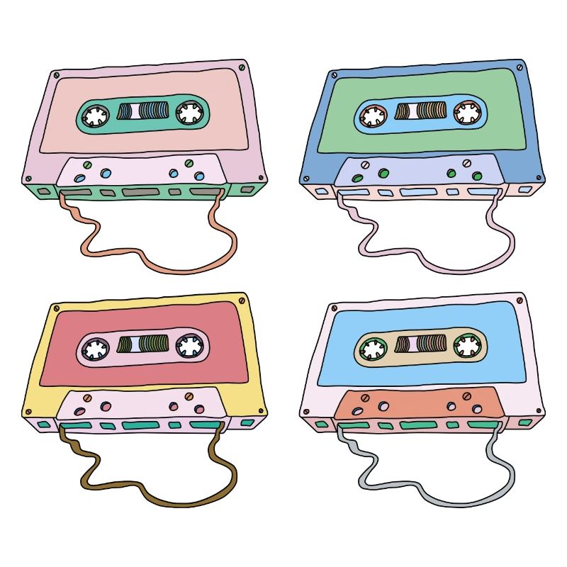 Cassette Compact Cassette Magnétique Bande rétro