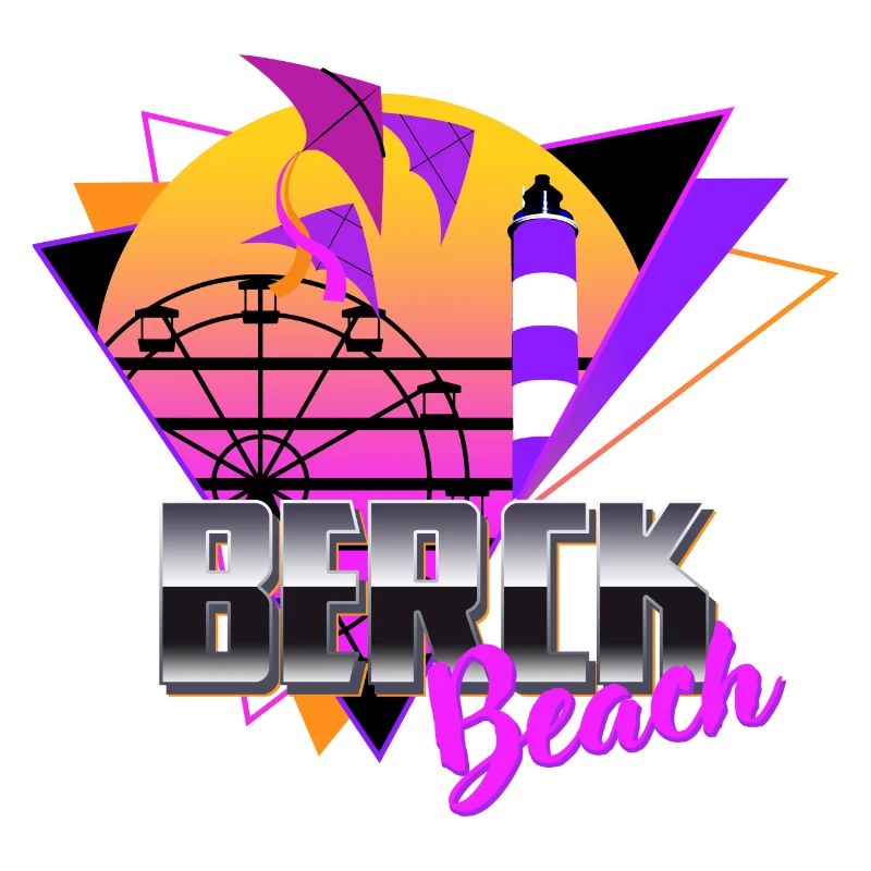 Berck beach Retro synthwave Berck plage 62