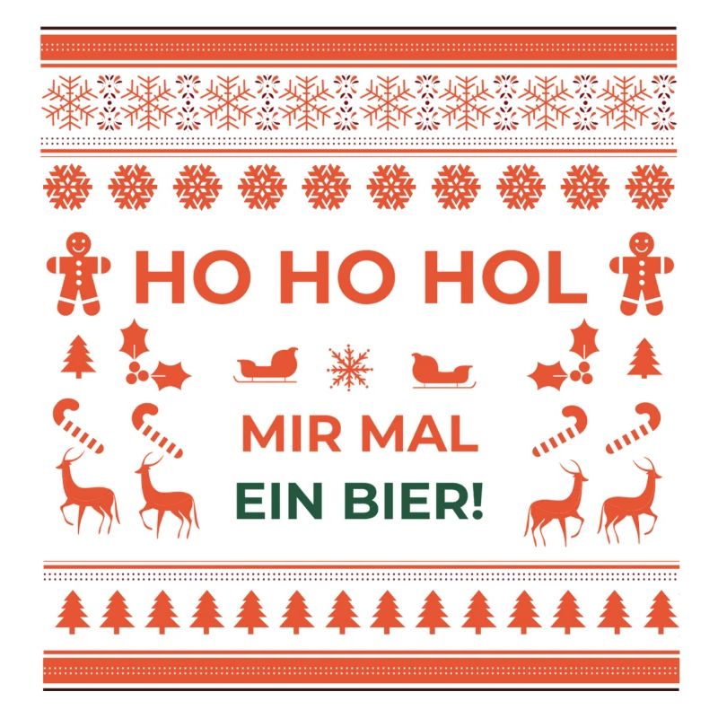 Lustiger Weihnachtspullover - Bier
