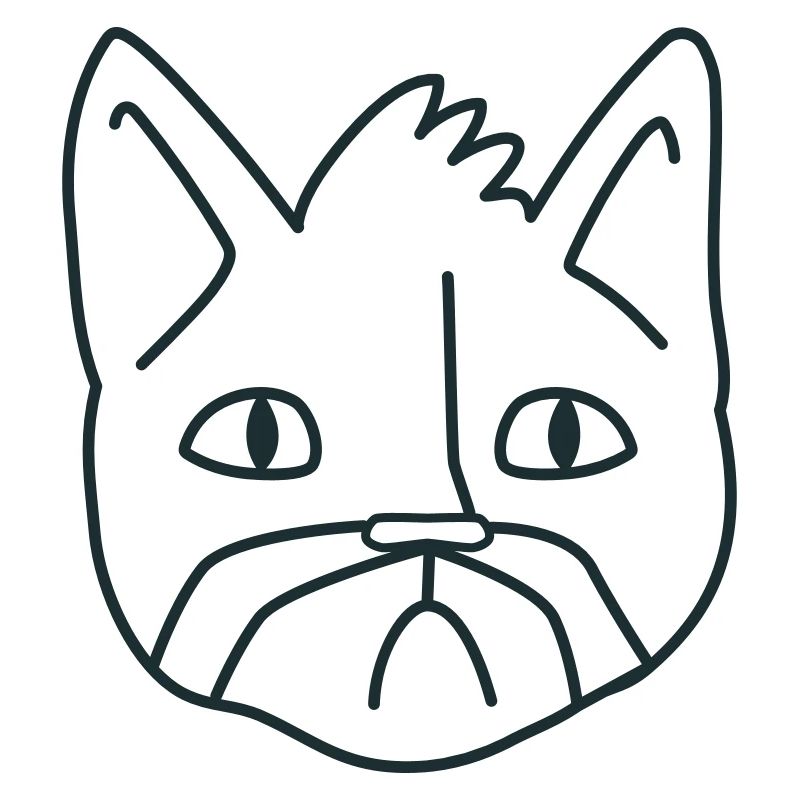 Unglückliche Schnurrbart Katze Katze
