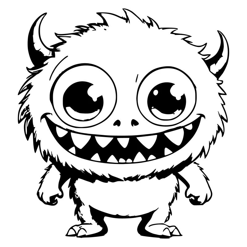Cuddly Monster as Vector Graphic