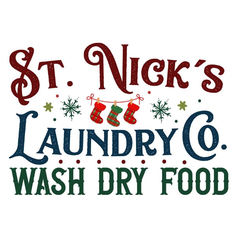 St Nick's Laundry Co. Festive Logo