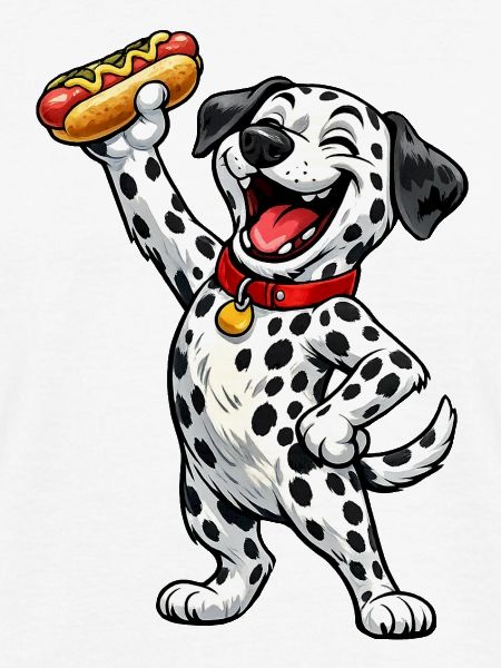 Dalmatiner mit Hot Dog