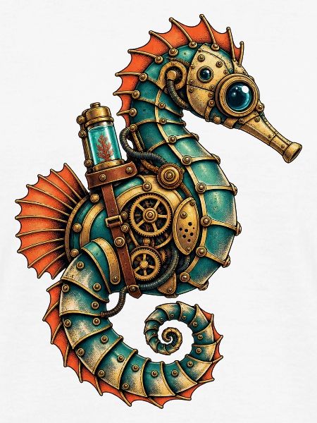 Steampunk Seepferdchen Motiv