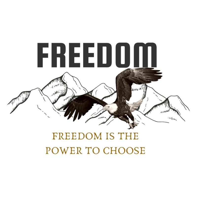 Grey Art Freedom Eagle Design
