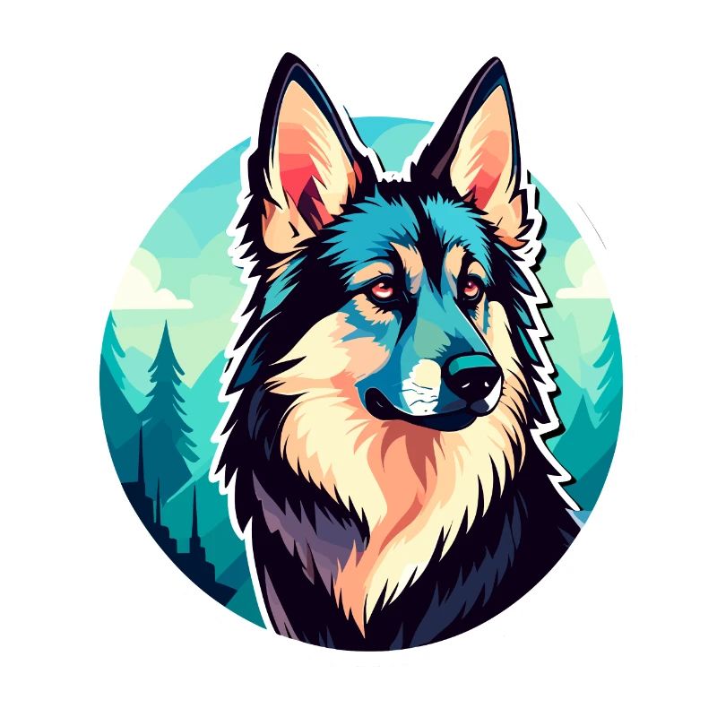 German Shepherd Illustration