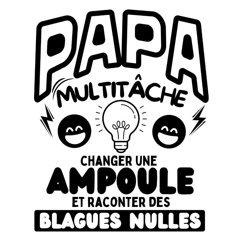 Papa multitâche changer une ampoule et raconter de