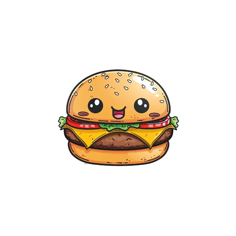 Burger with a face
