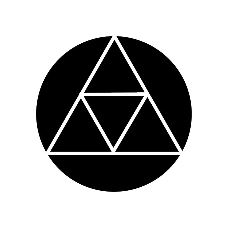 Triforce triangle symbol basic colors