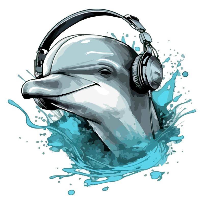 Riki, der audiophile Delfin