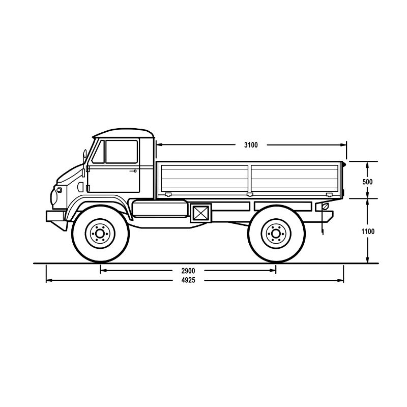 Unimog - Oldtimer - Universal motor device