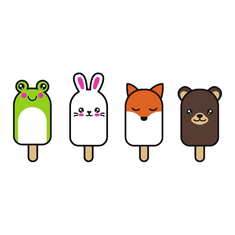 Glace aux visages d'animaux