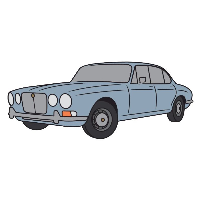 70s Jaguar XJ Silver Grey - Simple
