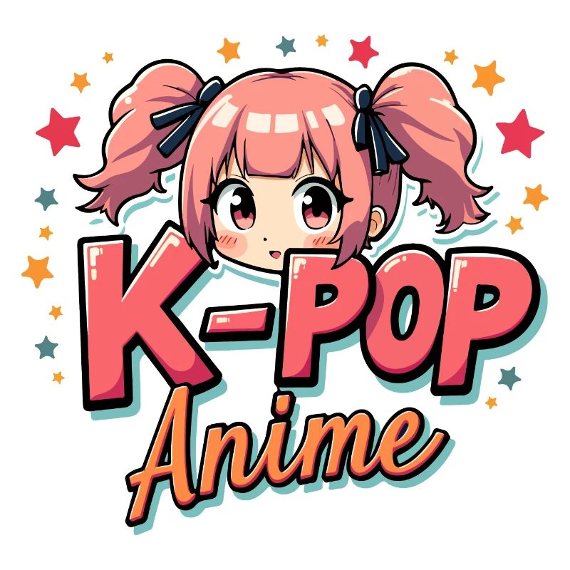 K-Pop: süßes Mädchen im Anime-Stil