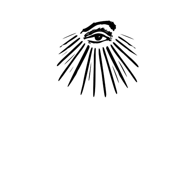 Oeil avec rayons de soleil