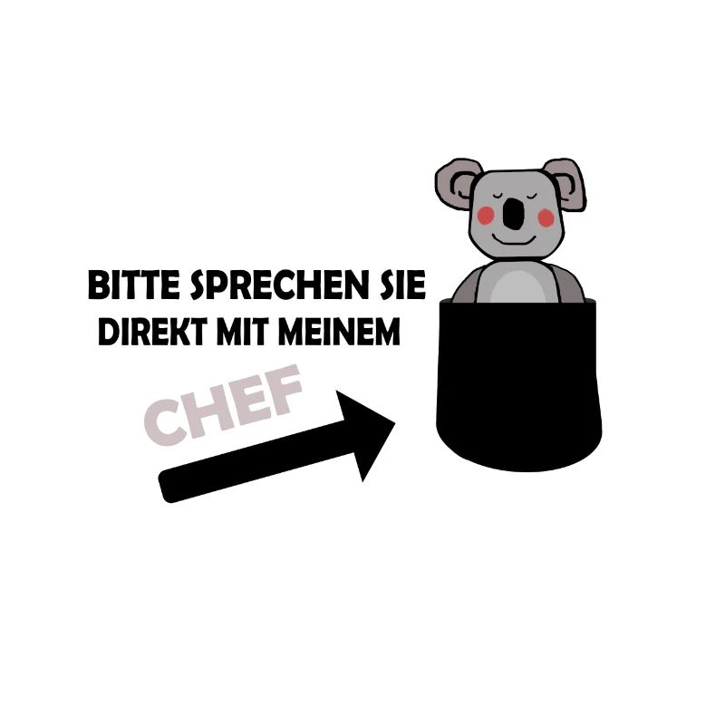 Brusttasche mit Koala als Chef
