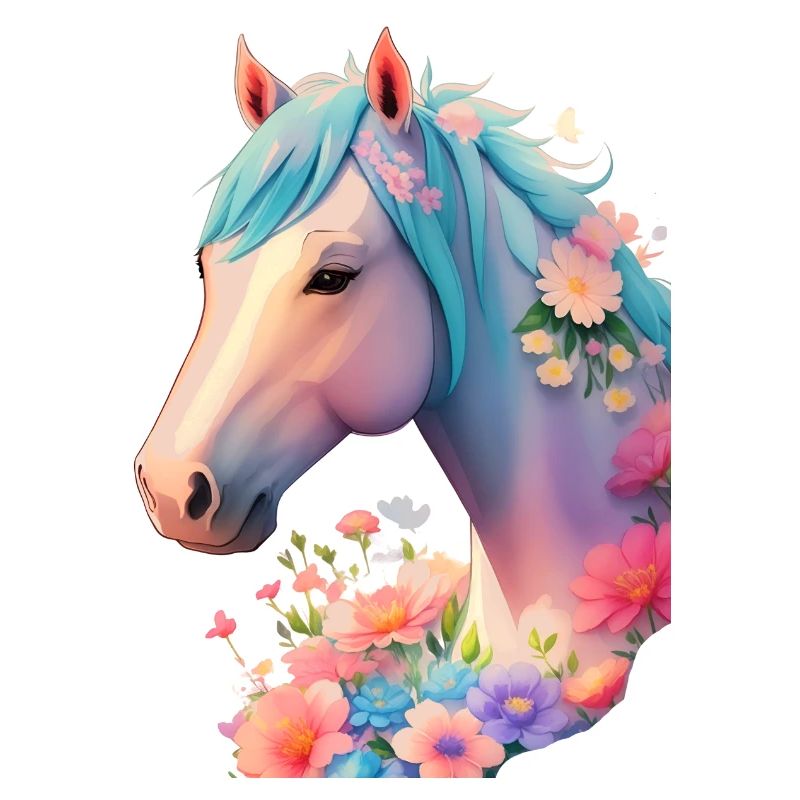 Cheval fleur