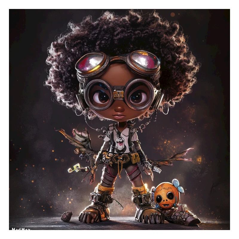  exploratrice Afro Steampunk