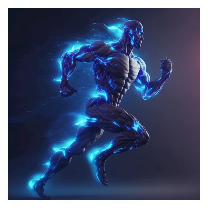 Blau der Superheld