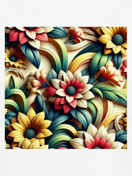 Blumenmuster 3D Effekt
