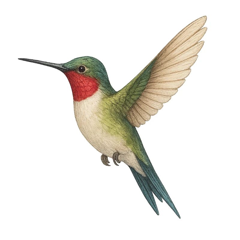 Ruby-throated hummingbird – nature meets elegance