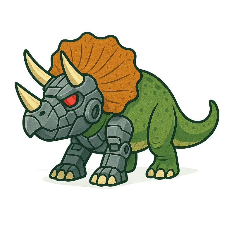 Transformation du robot tricératops