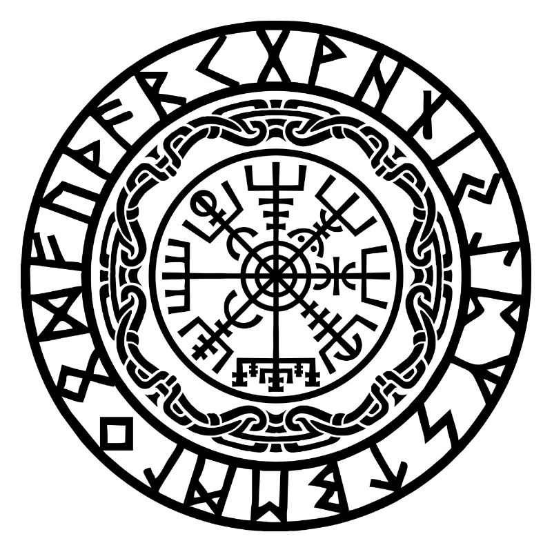 Wikinger Kompass Vegvisir Runen