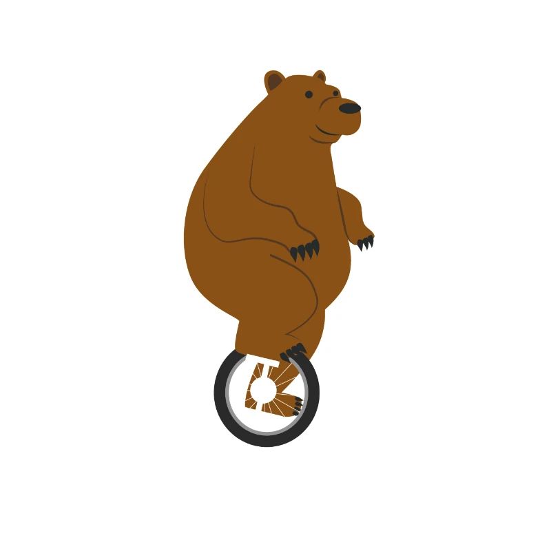 Zirkus Bär Einrad Geschenkidee