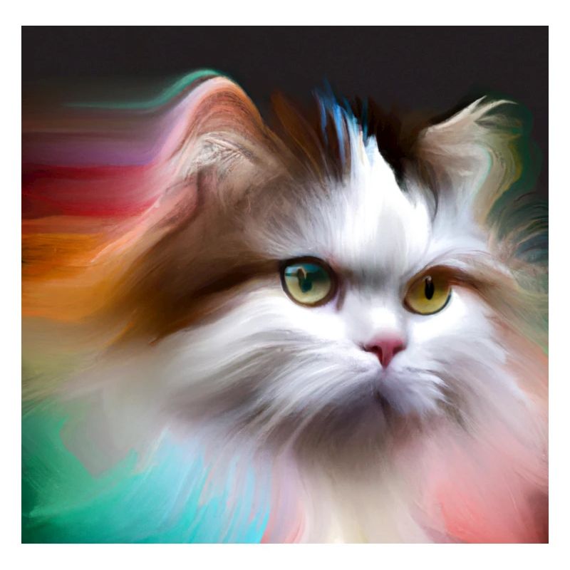 Chat mignon dans l’art numérique