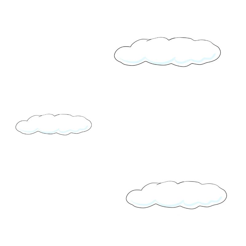 sky background three clouds