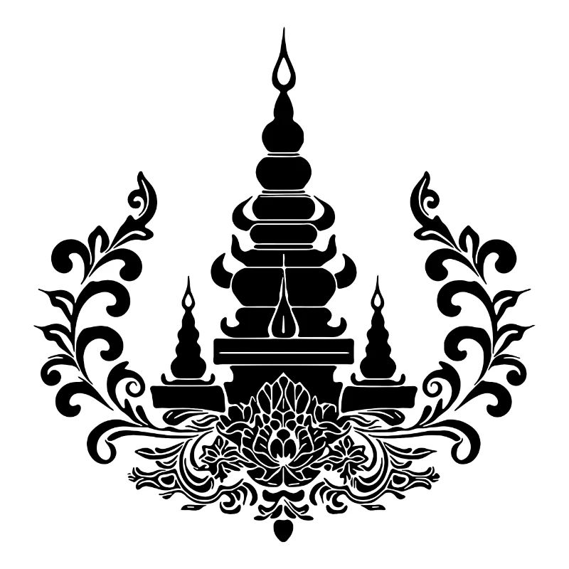 Symbole de la nature du complexe de temples de Thaïlande