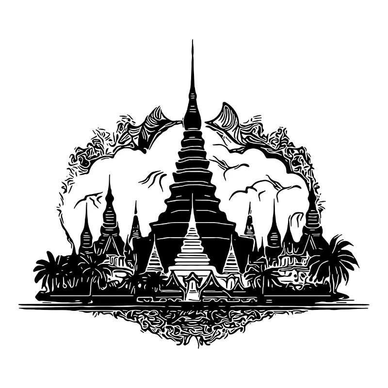 Exótico Tailandia Templo Tatuaje Estilo Recordatorio