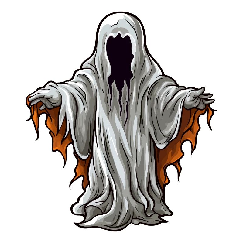 Floating Spooky Halloween Horror Ghost