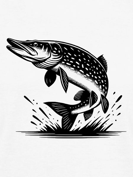 Großer springender Hecht Fisch
