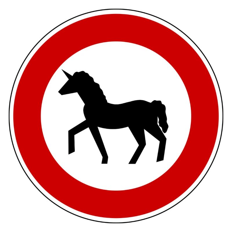 Verkehrsschild Einhorn Maedchen Geschenk