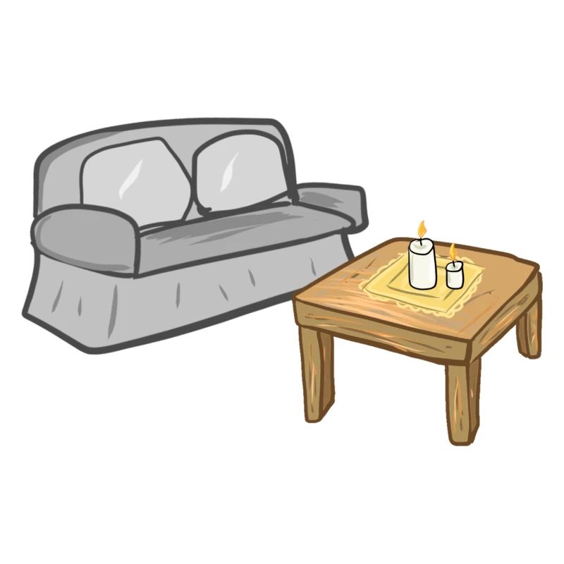 Wohnen Symbol Tisch Sofa Wohnzimmer