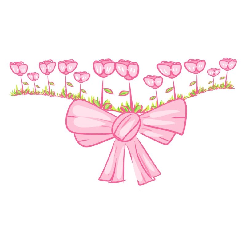 loop line pink flowers line
