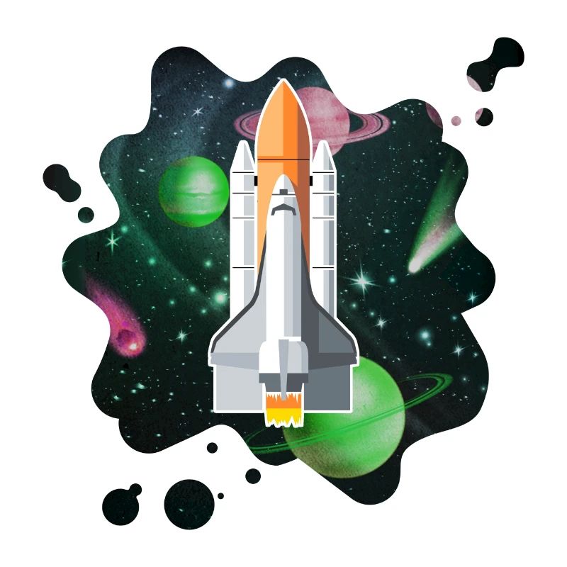 Space Shuttle Raumschiff Universum Geschenk Idee